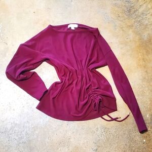 Michael kors medium burgundy long sleeve top sweater Michael kors